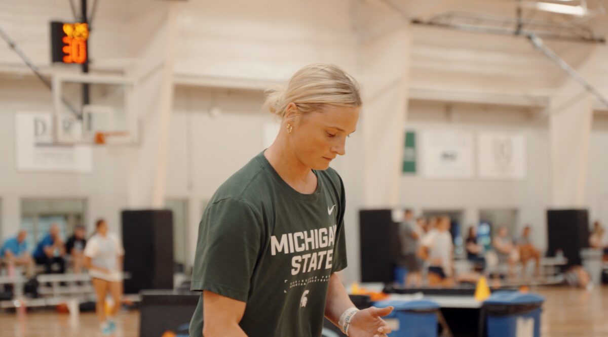 Athlete on the court